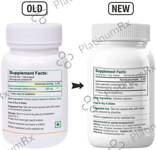Biotrex Saw Palmetto 300mg Capsule