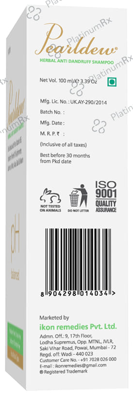 Pearldew Herbal Anti Dandruff Shampoo (100ml Each) 2 Tubes