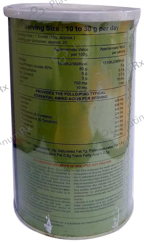 Nutrisafe 80% Soy Protein Isolate Powder Chocolate Sugar Free 500gm