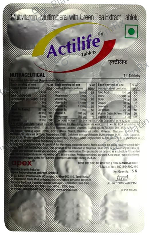 Actilife Nutraceutical Tablet 15s