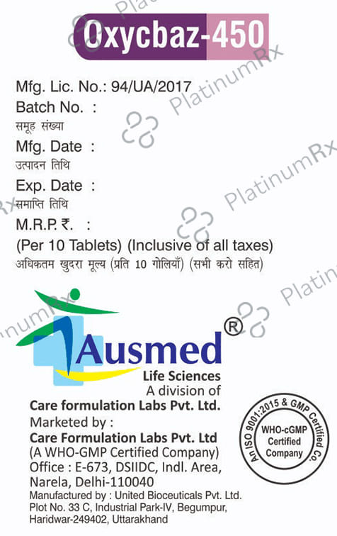 Oxycbaz 450 Tablet