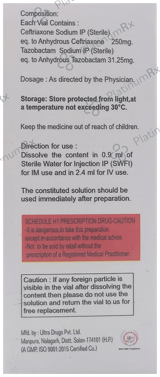 Z One T 250mg/31.25mg Injection