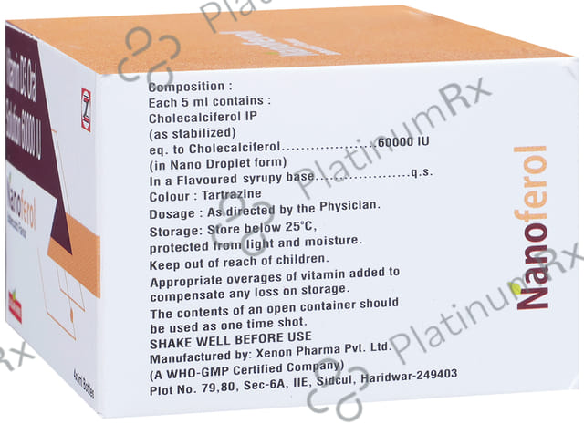 Nanoferol 60k Butterscotch Flavour Sugar Free Oral Solution 5ml