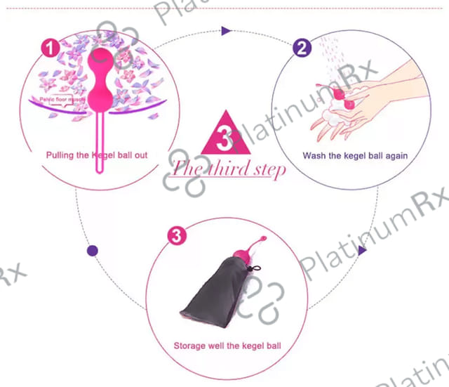 Healthcave Medgram Double Kegel Ball Pelvic Muscle Exerciser and Toner Pink