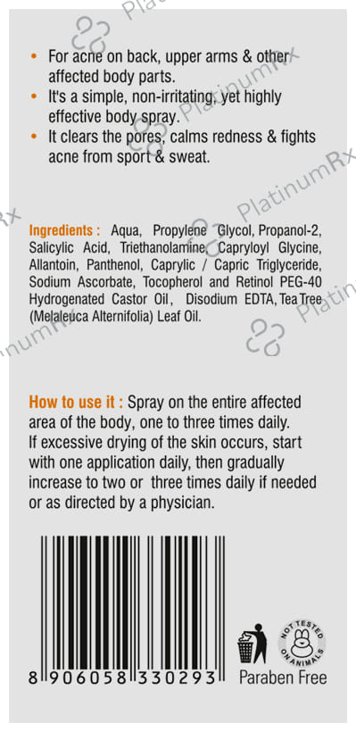 Salyzap Body Spray for Body Acne 50ml
