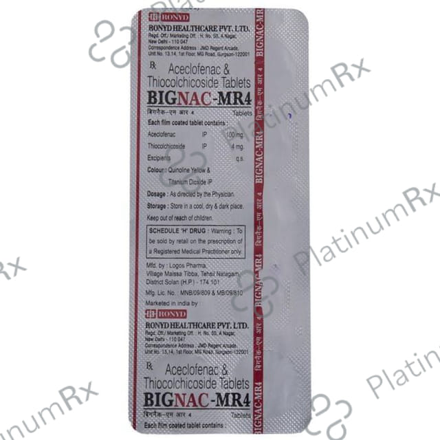 Bignac MR 4/100mg Tablet 10s