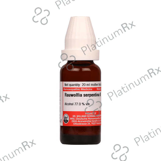 Dr Willmar Schwabe Germany Rauwolfia Serpentina Mother Tincture Q