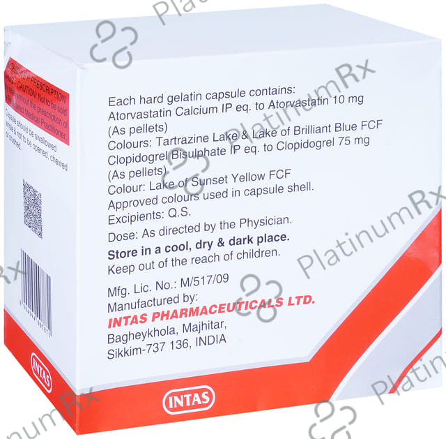 Clavilip 10/75mg Capsule 15s