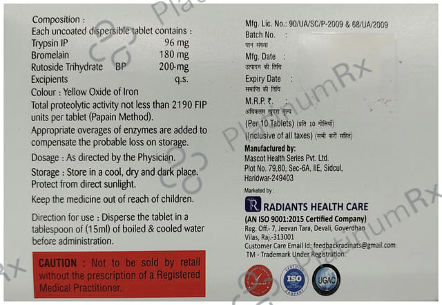 Soluperz 180/96/200mg Tablet DT 10s