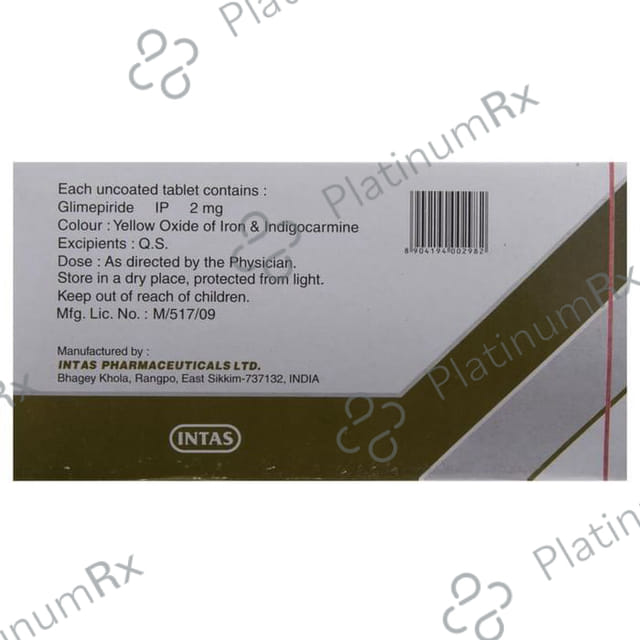 Zoryl 2mg Tablet 15s