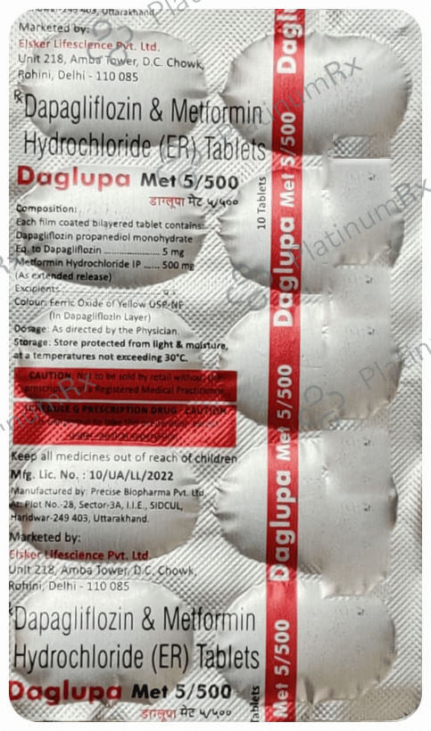 Daglupa Met 5/500 Tablet ER