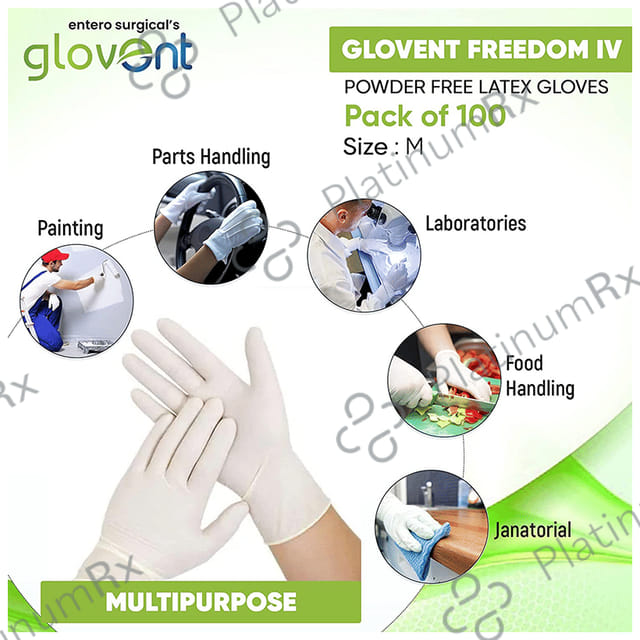 Glovent Examination Glove Medium Latex Powder Free