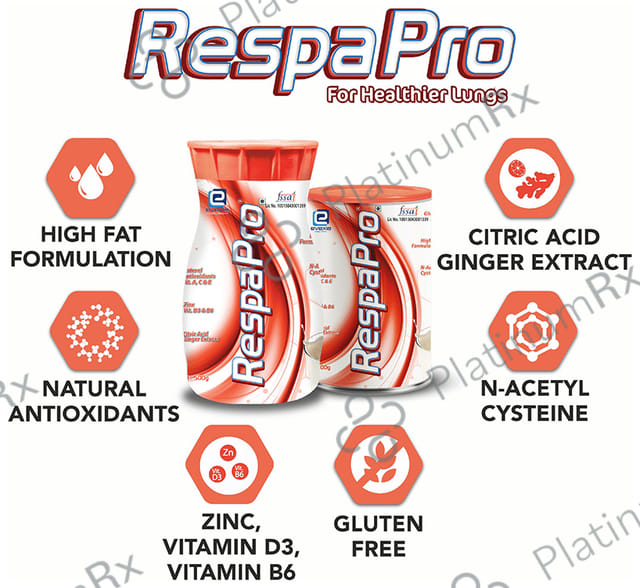 Evexia RespaPro Vanilla Flavour Powder 200gm