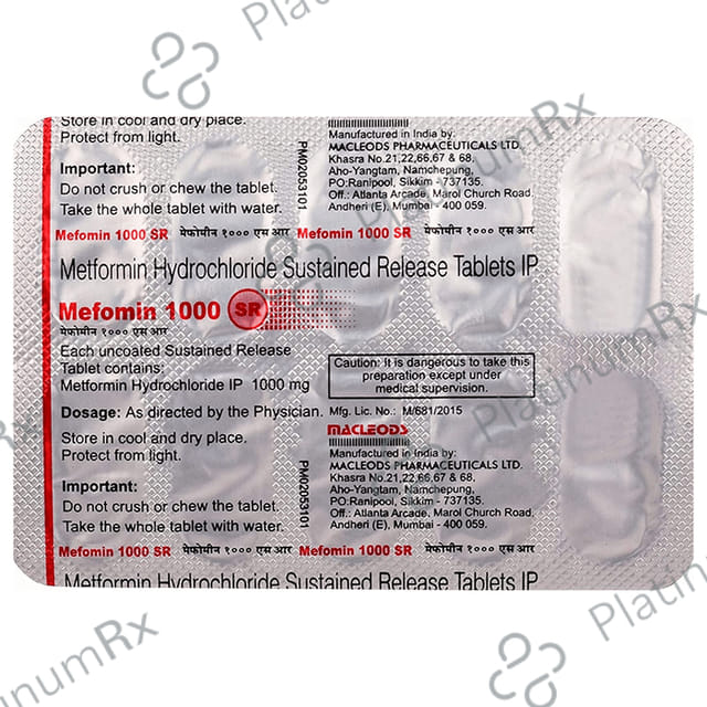 Mefomin 1000 SR Tablet