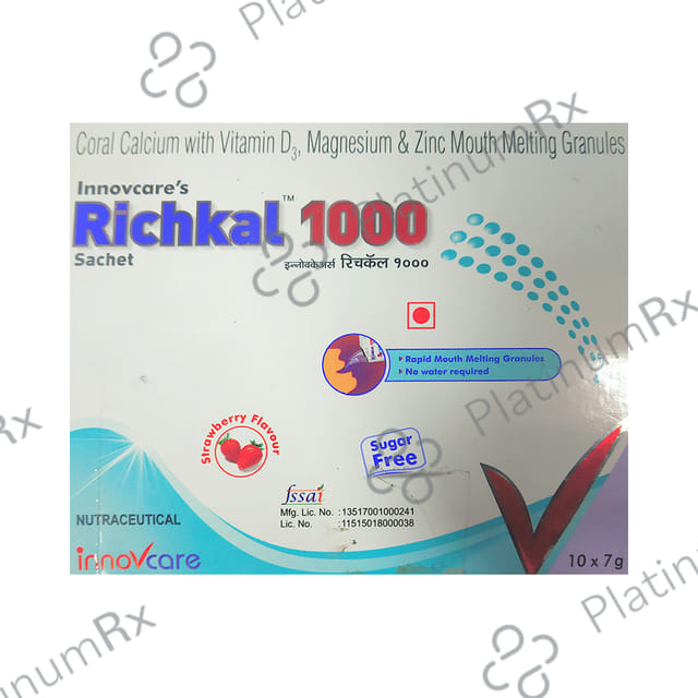Richkal 1000 Sugar Free Granules Strawberry