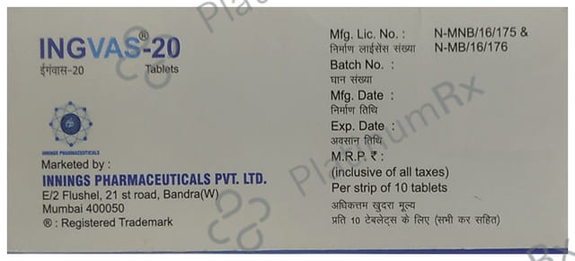 Ingvas 20mg Tablet