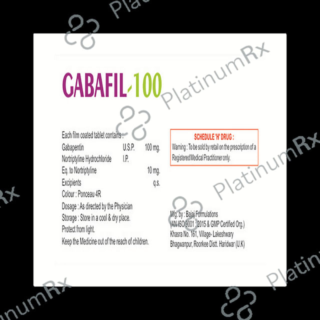 Gabafil 100 Tablet
