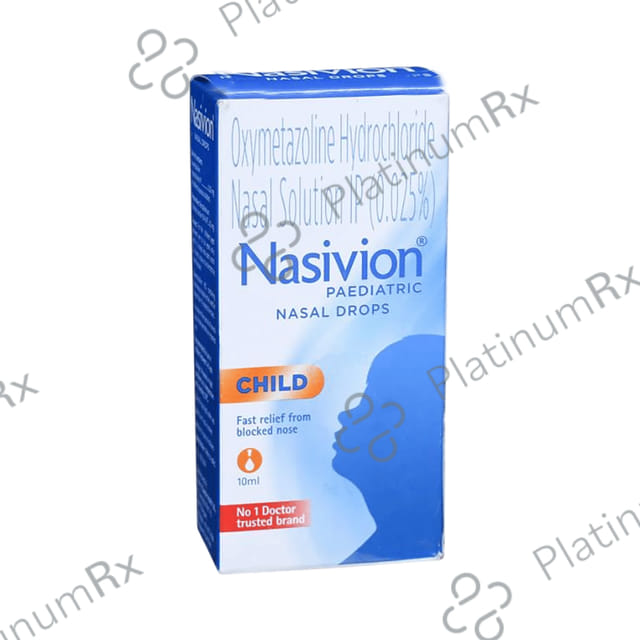 Nasivion 0.025% Paediatric Nasal Drops 10ml