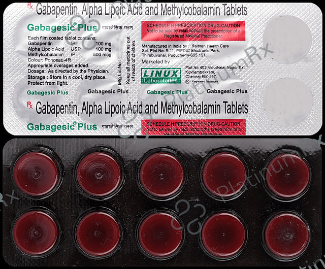 Gabagesic Plus 100/100/500mcg Tablet 10s