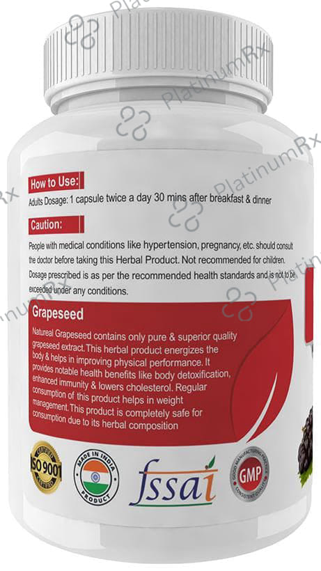 Natureal Grapeseed Extract 800mg Capsule