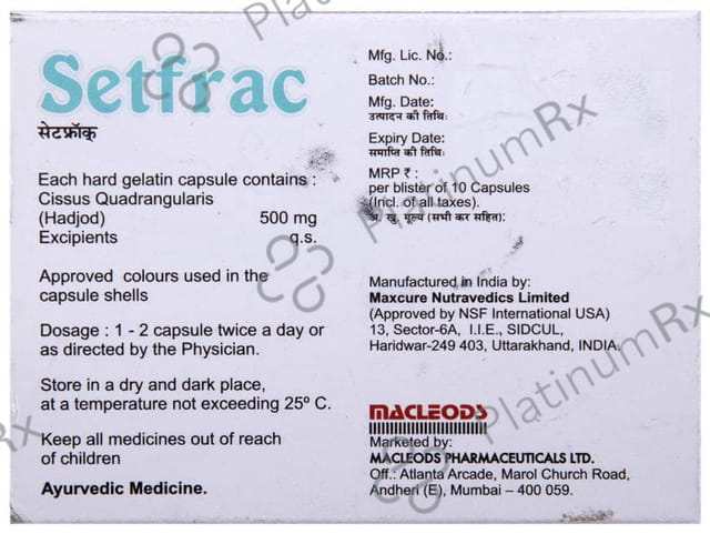 Setfrac 500mg Capsule 10s