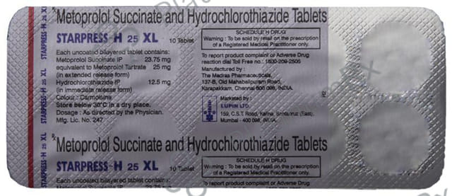 Starpress H 12.5/25mg XL Tablet 10s