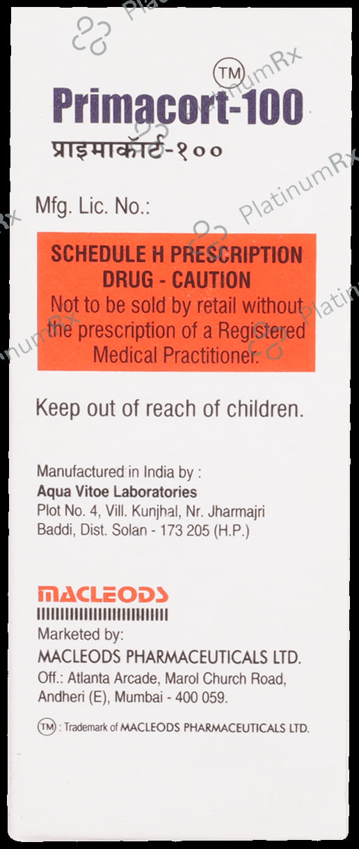 Primacort 100mg Injection 5ml