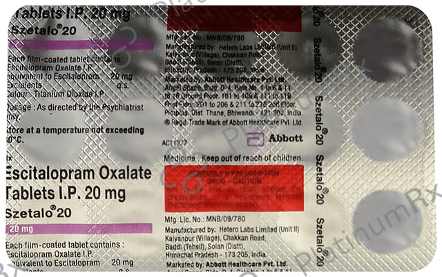 Szetalo 20mg Tablet 15s