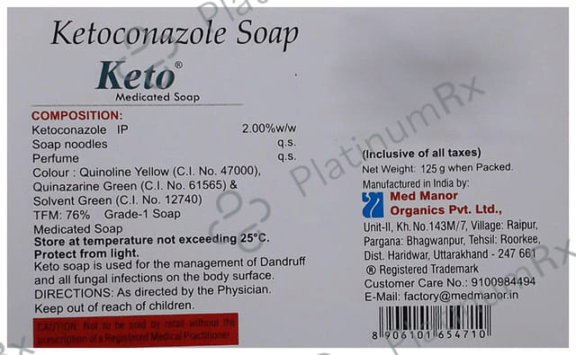 Keto Medicated 2% Soap 125gm