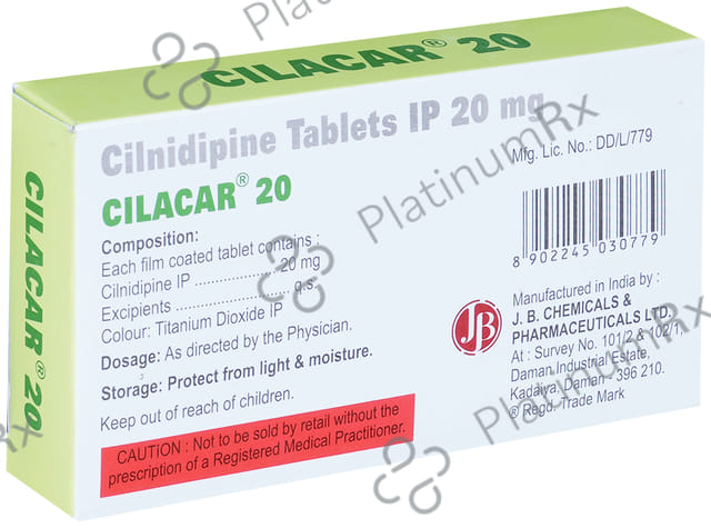 Cilacar 20mg Tablet 15s