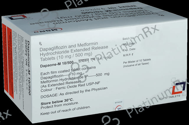 Dapaone M 10/500mg Tablet ER 10s