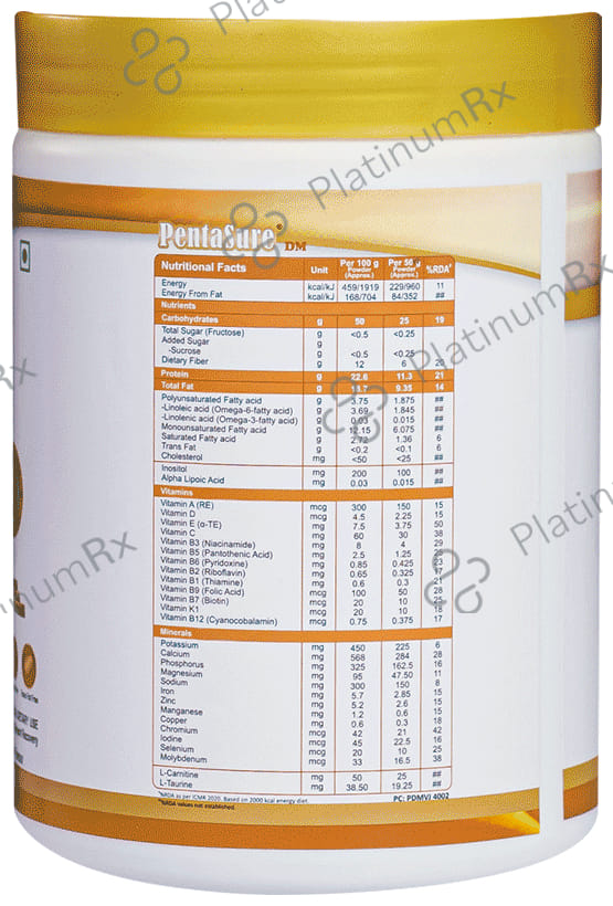 PentaSure DM Vanilla Flavour Powder 400gm