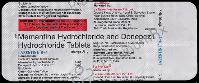 Larentine D 5/5mg Tablet 10s