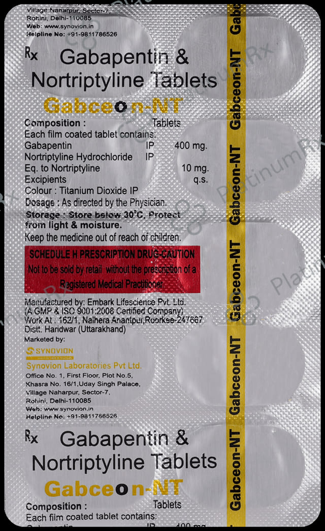 Gabceon NT 300/10mg Tablet 10s