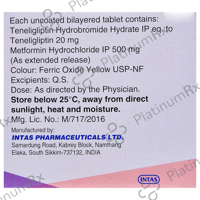 Teniva M 500/20mg Tablet ER 20s