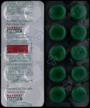 Spasfiz 20mg/325mg Tablet