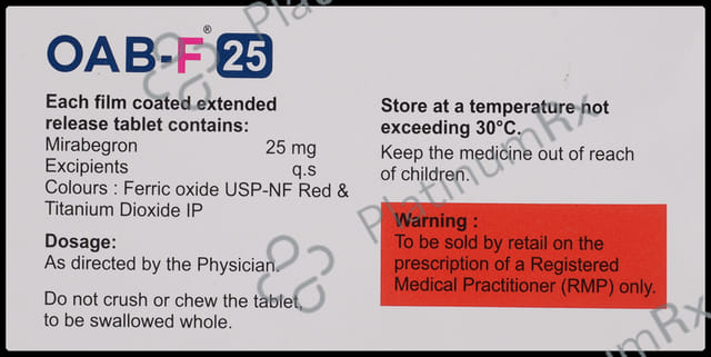 Oabf 25mg Tablet