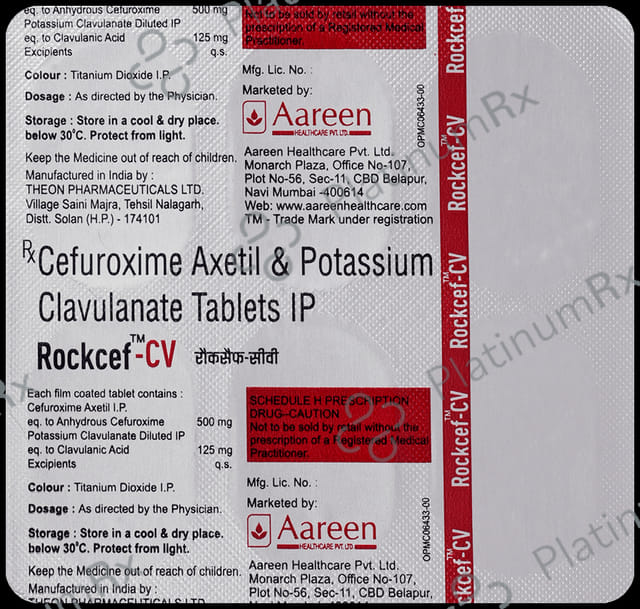 Rockcef CV T500/125mg Tablet 6S