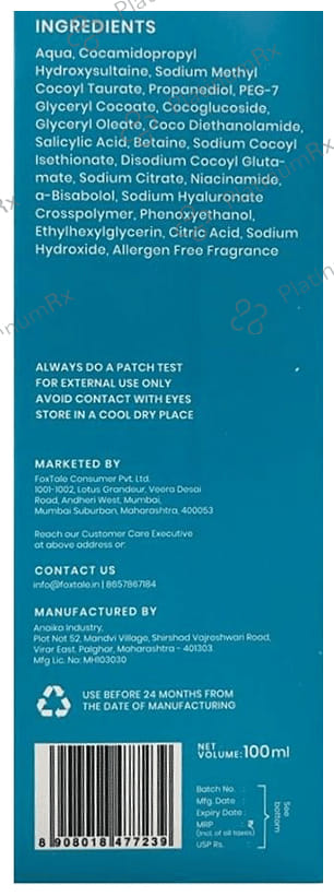 Foxtale Acne Control Cleanser
