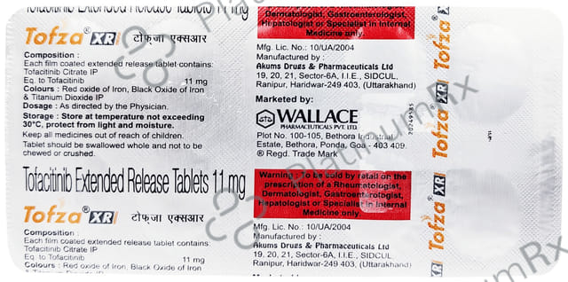 Tofza 11mg Tablet XR 10s