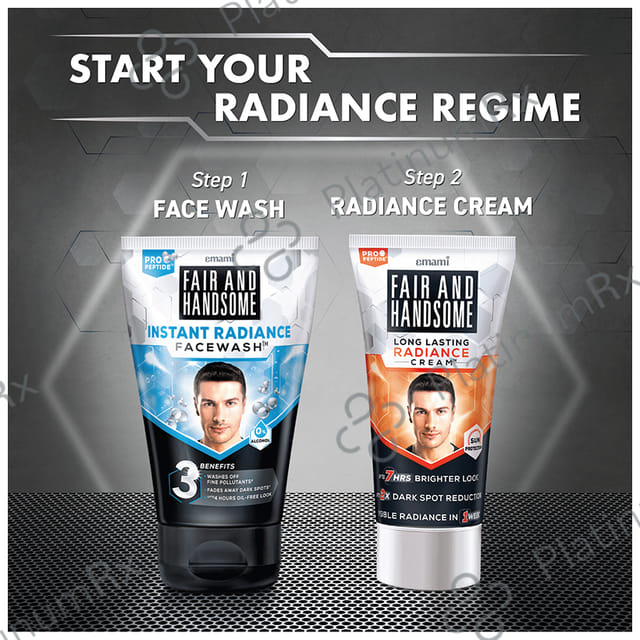 Emami Fair and Handsome Instant Radiance Face Wash 100 gm