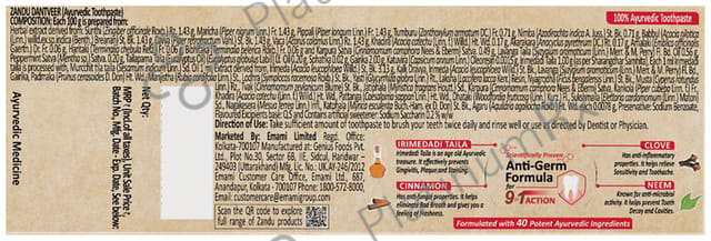 Zandu Dant Veer Toothpaste 400 gm