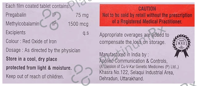Cobalife P 75mg/1500mcg Tablet 10s