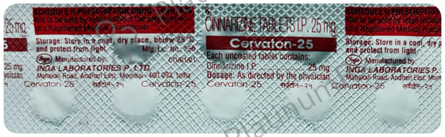 Cervaton 25mg Tablet 10s
