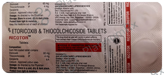 Ricotor 60/4mg Tablet 10s