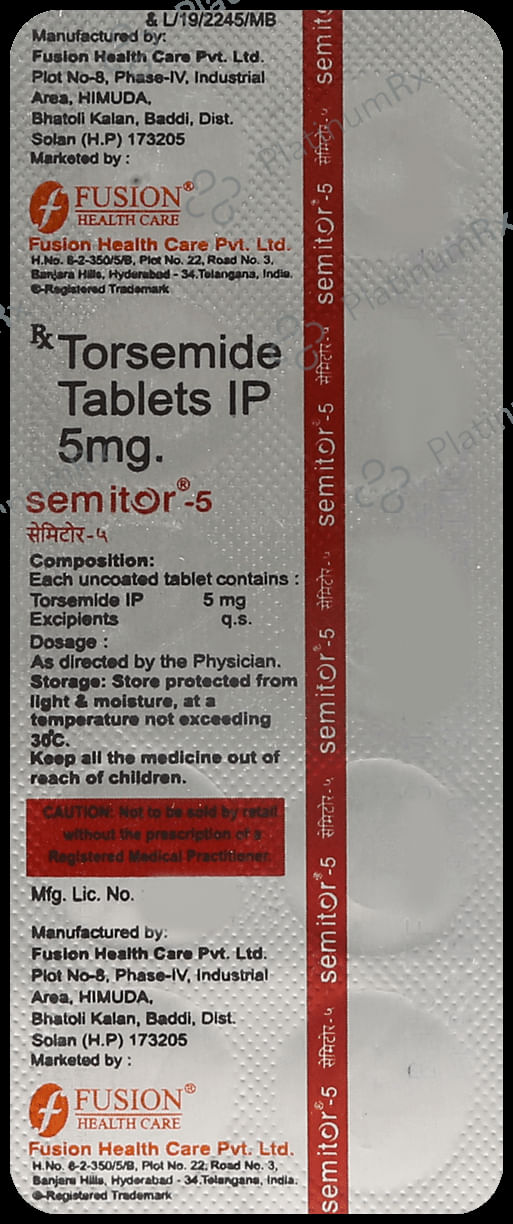Semitor 5mg Tablet 10s