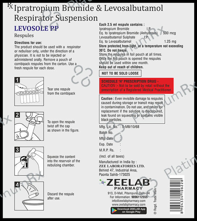 Levosole PP 1.25/500mcg Respules 6X2.5ml