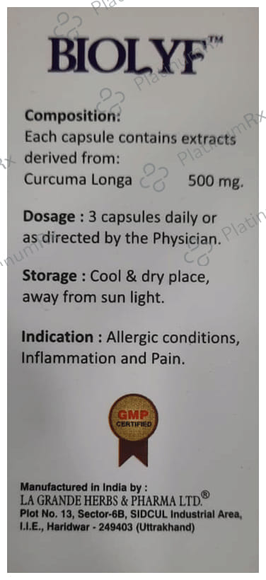 Biolyf 500mg Capsule 10s