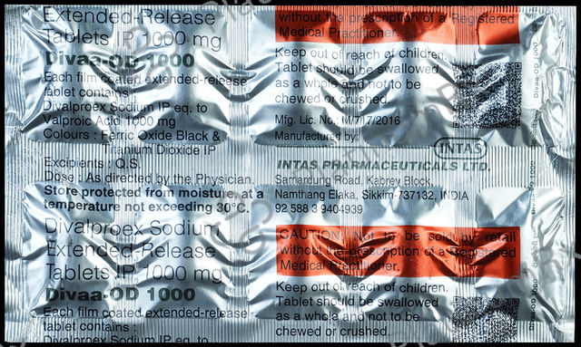 Divaa OD 1000mg Tablet ER 10s
