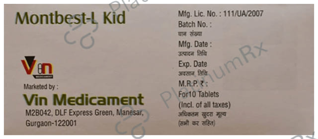 Montbest L 2.5/4mg Kid Tablet DT 10s